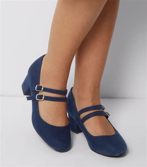 navy blue wide width shoes